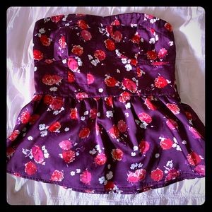 Strapless Floral Top American Eagle